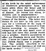 Early Mormonism (Dec. 6, 1902) (Part 2)